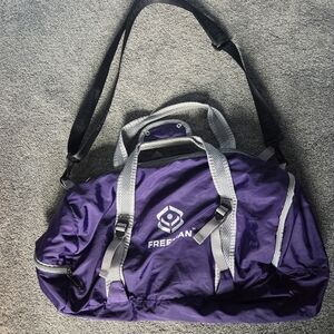 Purple and Gray Gym Bag